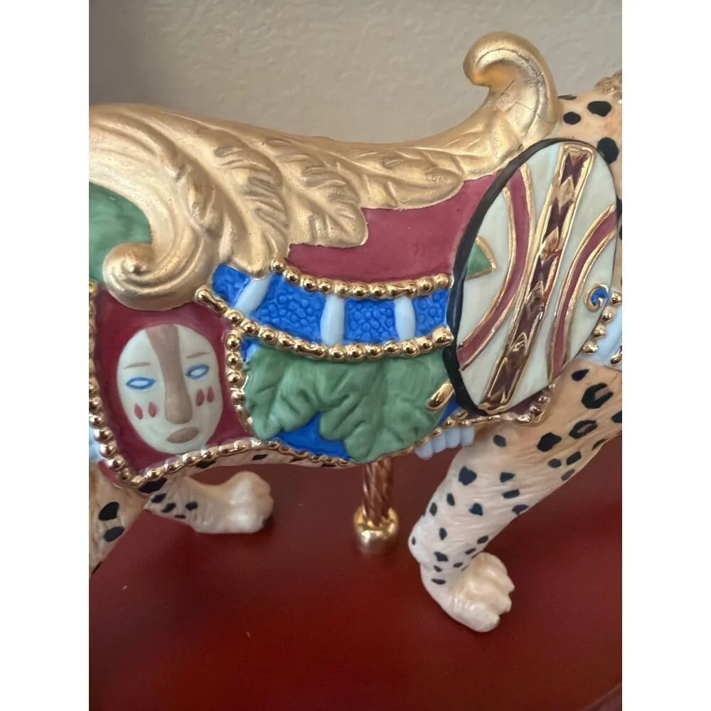 Lenox Carousel Leopard 2004 Porcelain Figurine w/ Wood Base in Box - Picture 11 of 16